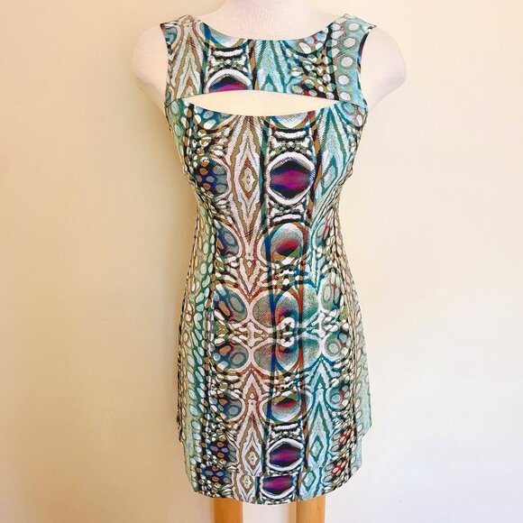 Andrew Marc Geometric Pattern Sleeveless - Sz 2 - Picture 1 of 8